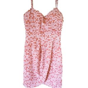 Minuet Polka Dot Padded Pink & White Dress, Large